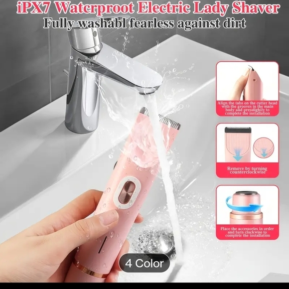 Pink Dual-Head Electric Hair Trimmer - Picture 8 of 11